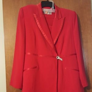 Night Studio New York two piece red suit